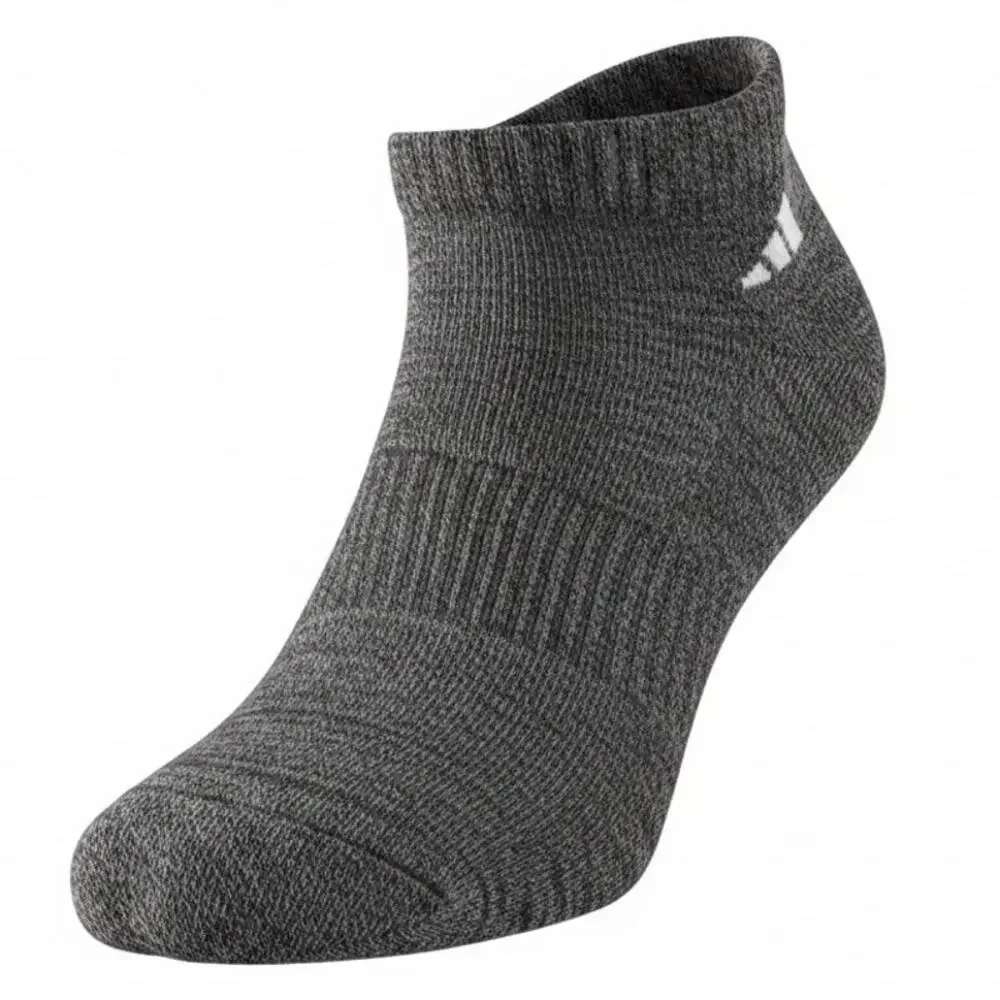 adidas 6 Pair Quater Socks Black - Onix Space Dye Climacool Logo Size Mens 6-12